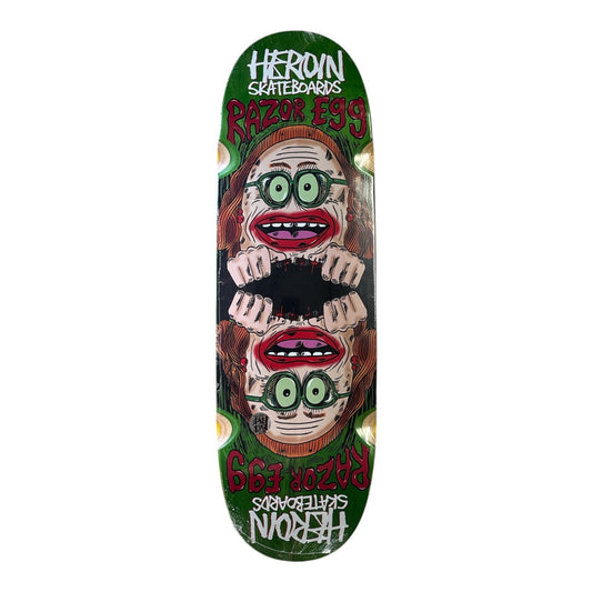 Heroin Team Auntie Razor Edge Egg Wheel Wells Deck- 9.75