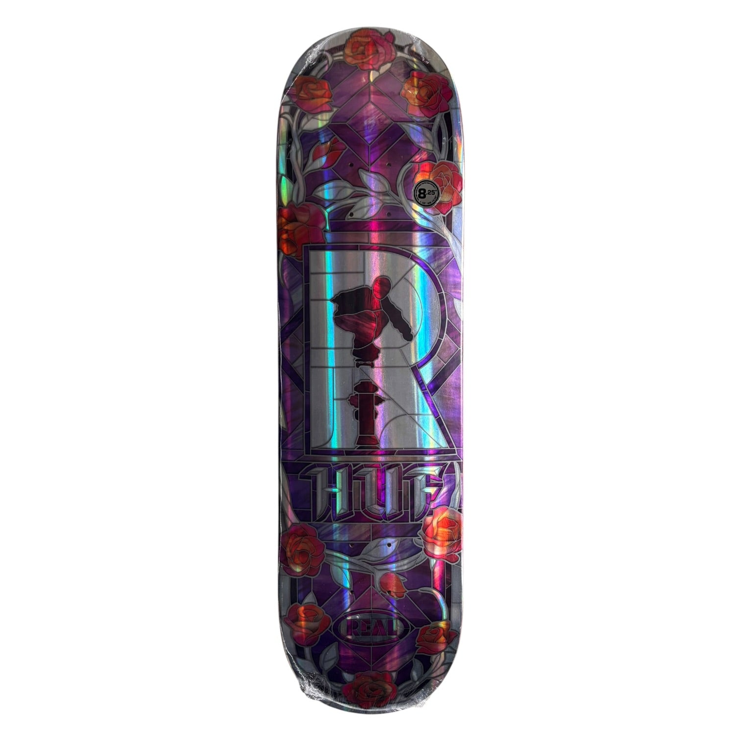 Real HUF Hologram Rainbow Cathedral Deck- 8.25