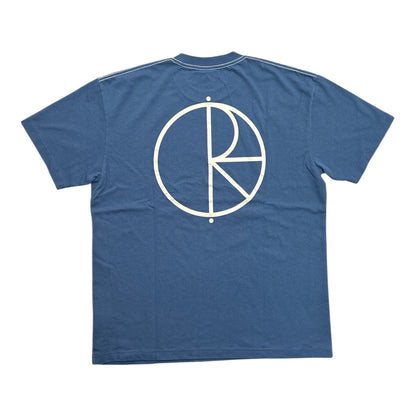 Polar Contrast Tee- Stroke Logo- Grey Blue