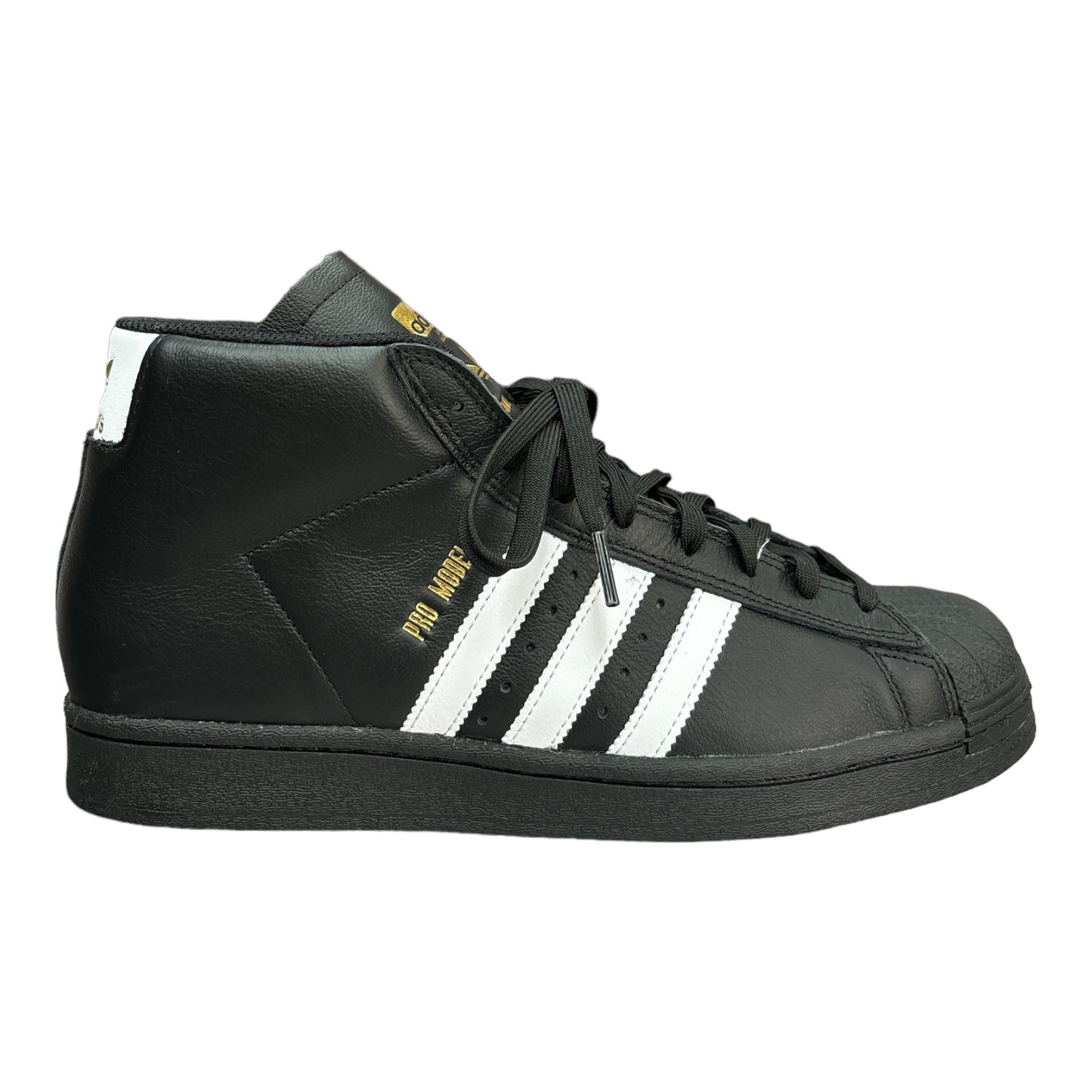 Adidas Pro Model ADV Shoe Black/Black/White Front