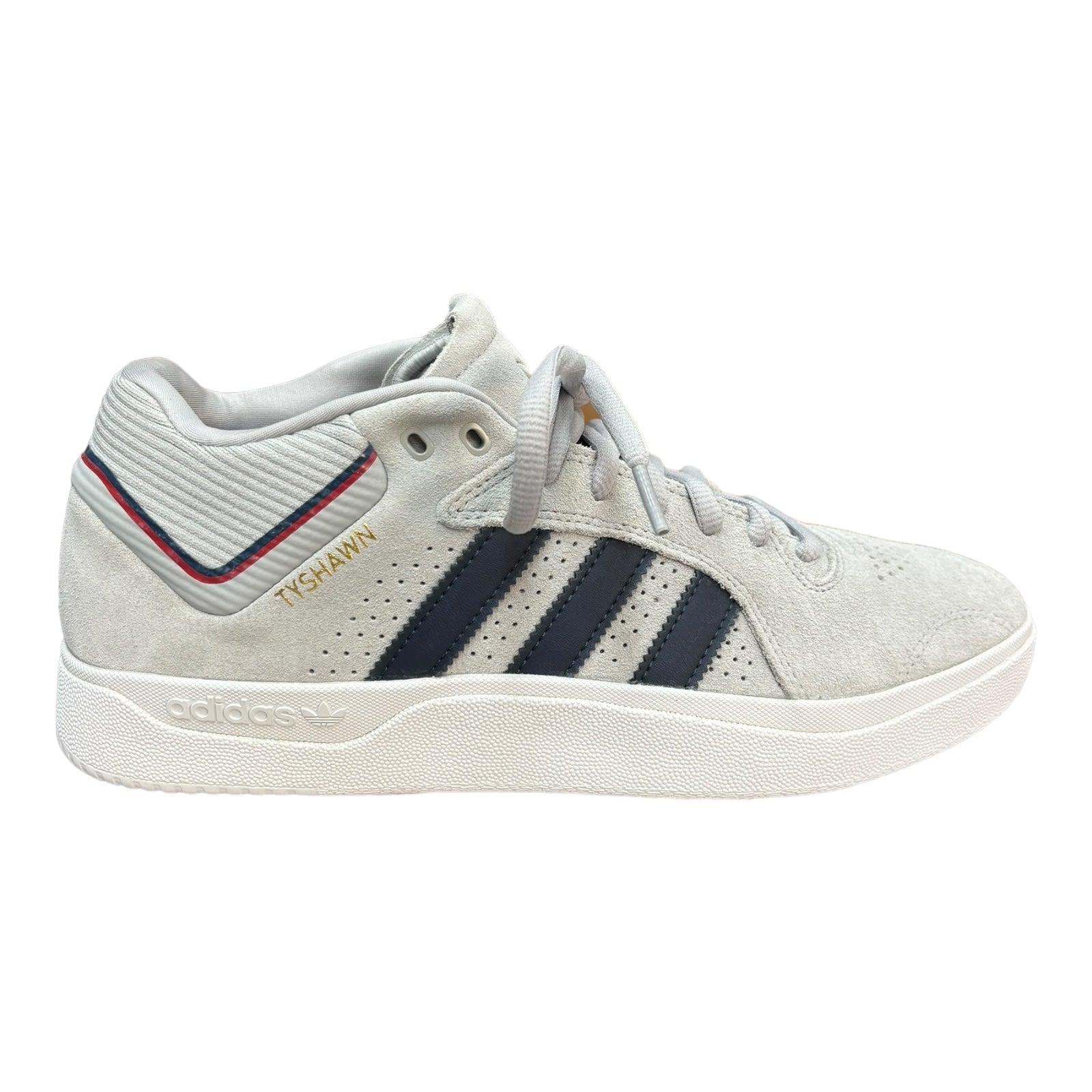 ADIDAS TYSHAWN MID SHOE GREY NAVY FRONT