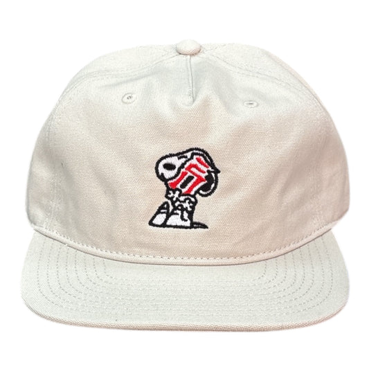 Seasons Snoopy Logo Canvas Hat- Light Grey