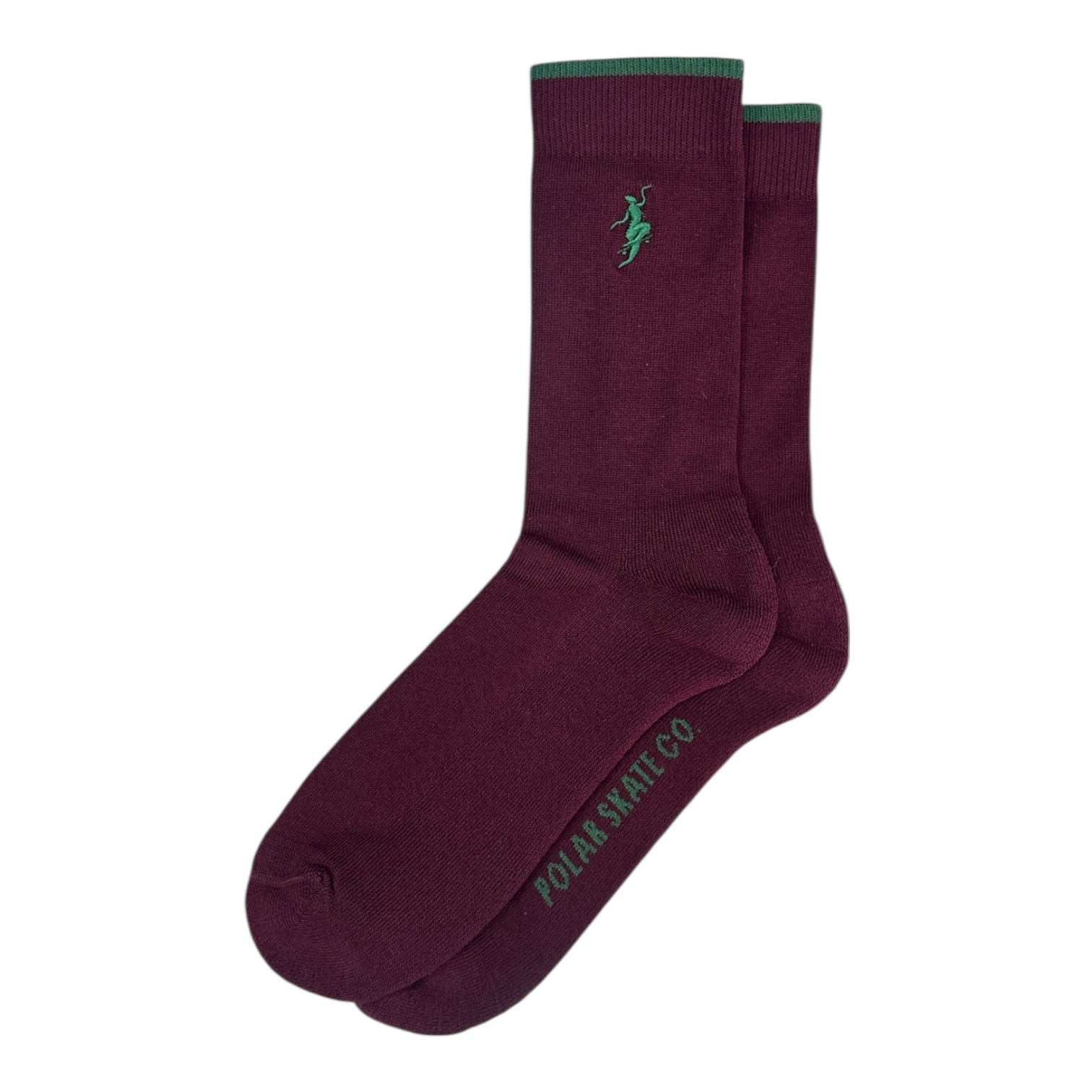 Polar Busines Socks- No Complies Forever- Bordeaux/Green