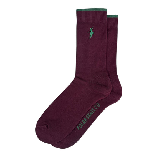 Polar Busines Socks- No Complies Forever- Bordeaux/Green