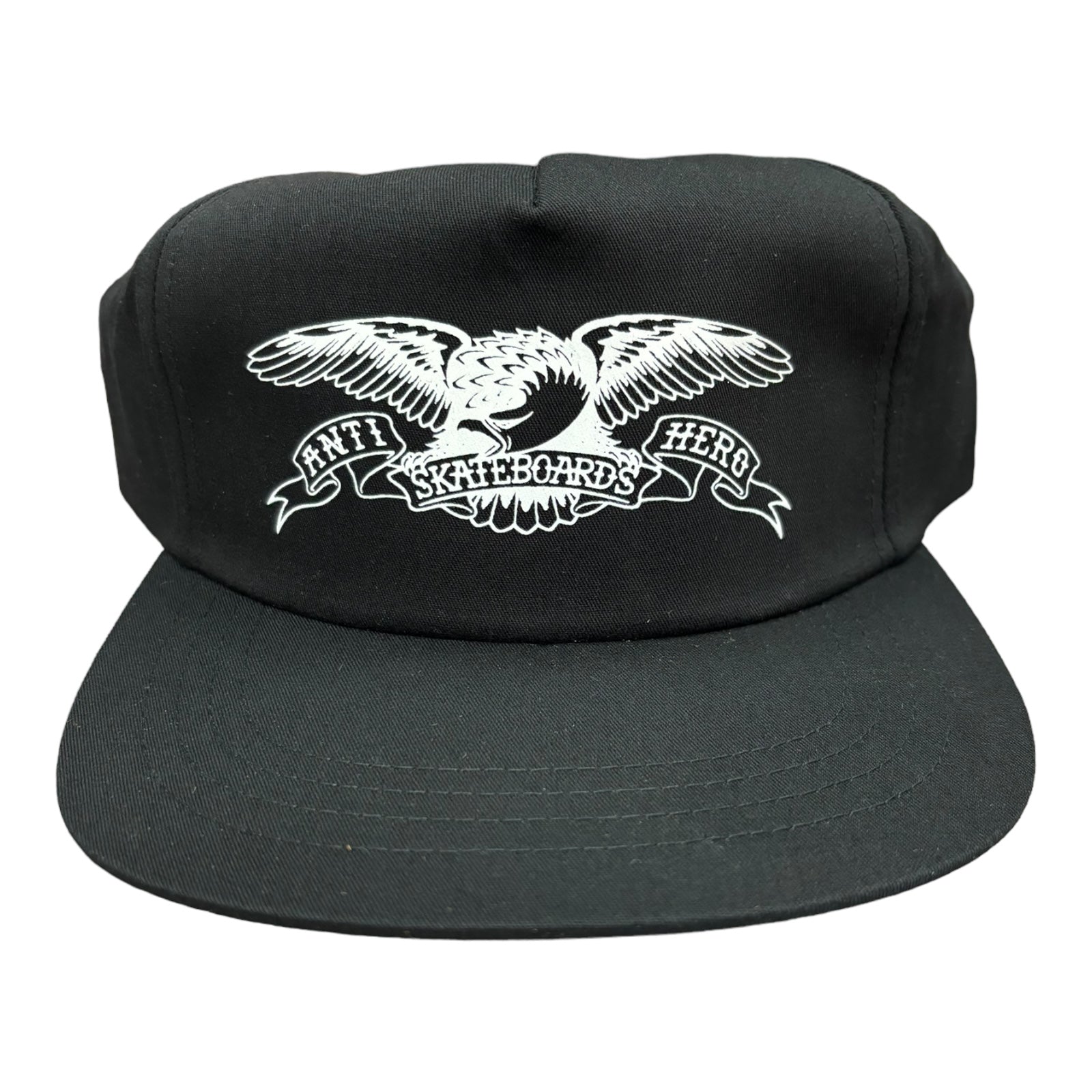 ANTI HERO BASIC EAGLE HAT BLACK WHITE FRONT