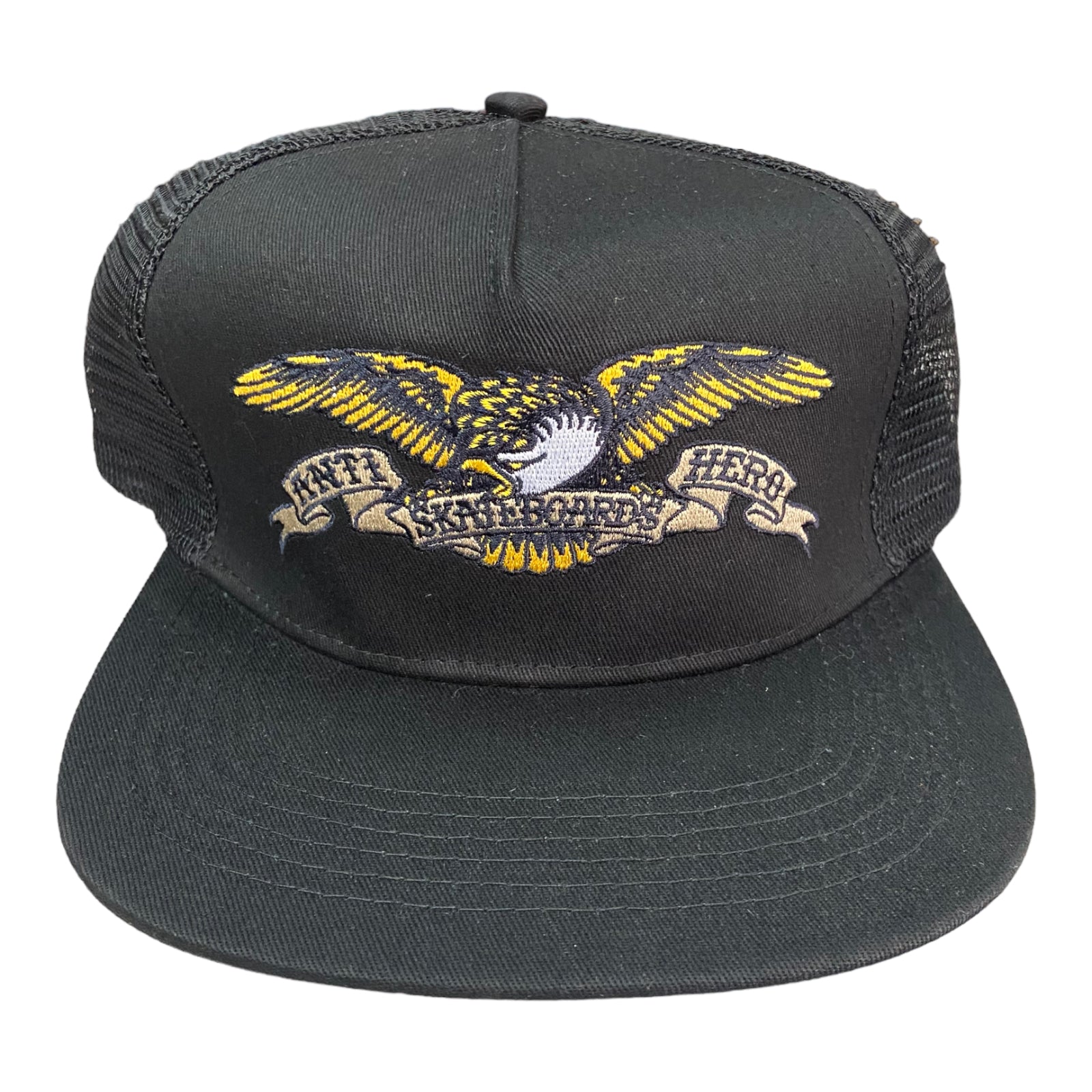 Anti Hero Basic Eagle Trucker Hat Black Front 