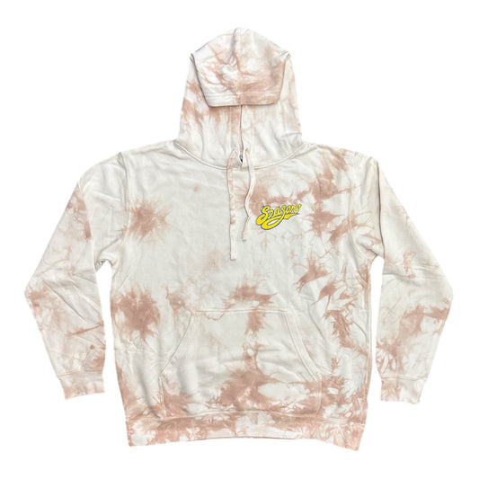 Seasons Only A Fool Pullover Hood- Tie Dye Dusty Pink