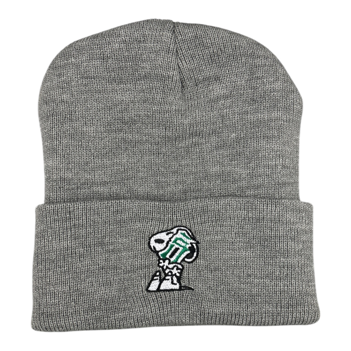 Seasons Tight Knit Snoopy Beanie- Grey