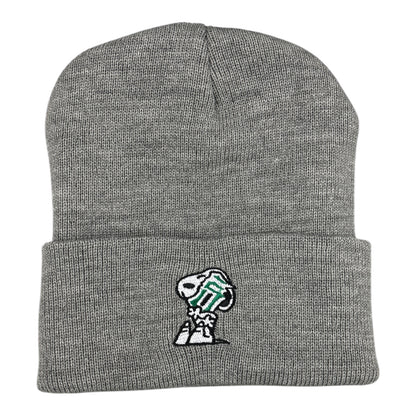Seasons Tight Knit Snoopy Beanie- Grey
