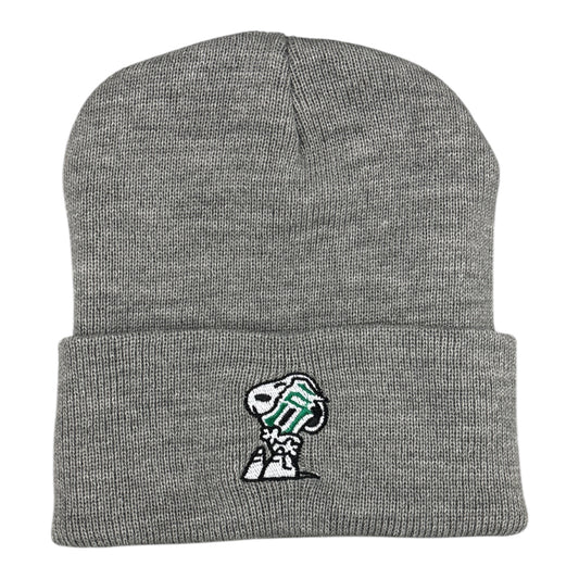 Seasons Tight Knit Snoopy Beanie- Grey