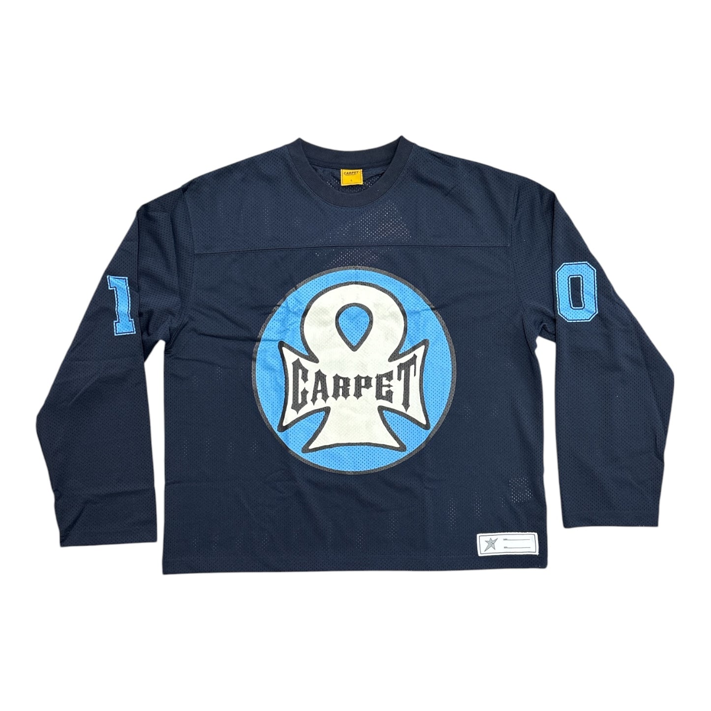 Carpet Iron Ankh Longsleeve Jersey- Navy