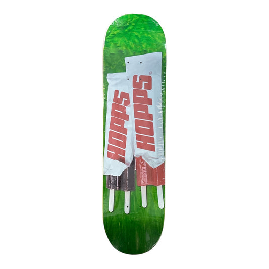 Skateboard deck with picture of popsicles 