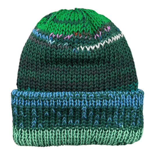 Chimney Short Stack Beanie- Mixtape Multicolor Green