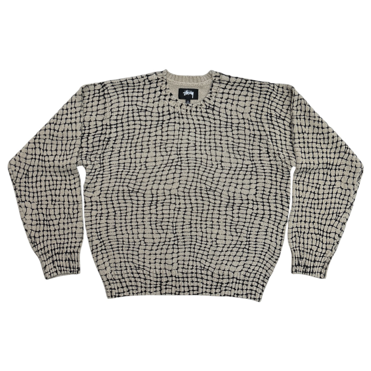 Stussy Mesh Print Sweater- Mesh Net