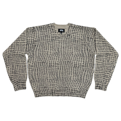Stussy Mesh Print Sweater- Mesh Net