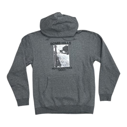 GX1000 Bomb Hills Not Countries Hoodie- Charcoal/Black
