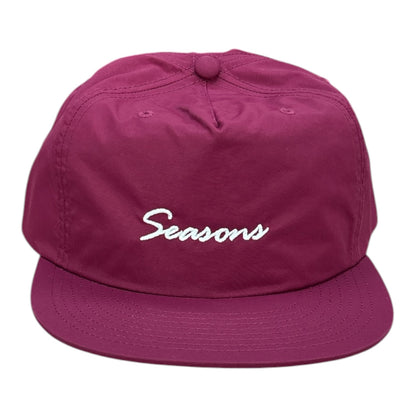 Seasons Script Nylon Hat- Maroon
