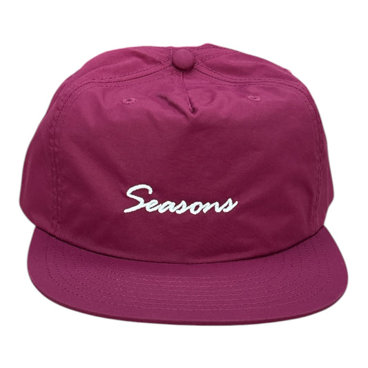 Seasons Script Nylon Hat- Maroon