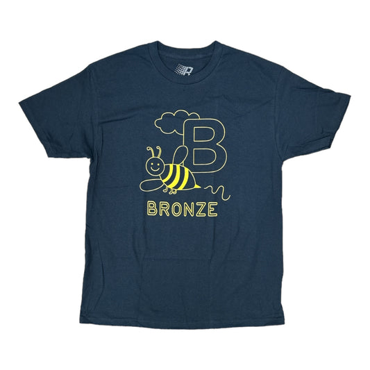 BRONZE B IS FOR BRONZE TEE NAVY FRONT