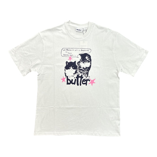 Butter Upside Down Tee White FRONT