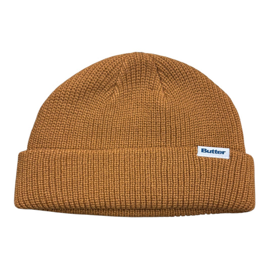 Butter Wharfie Beanie Oak FRONT