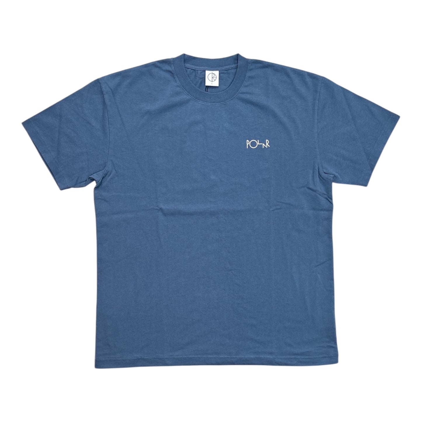 Polar Contrast Tee- Stroke Logo- Grey Blue