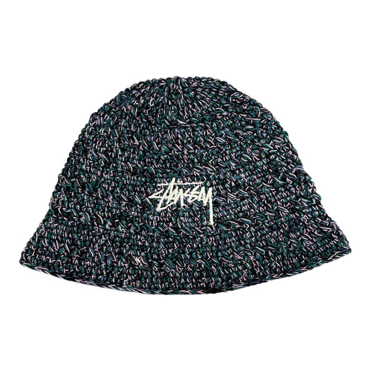 Stussy Hemp Stock Knit Bucket Hat- Multi Navy