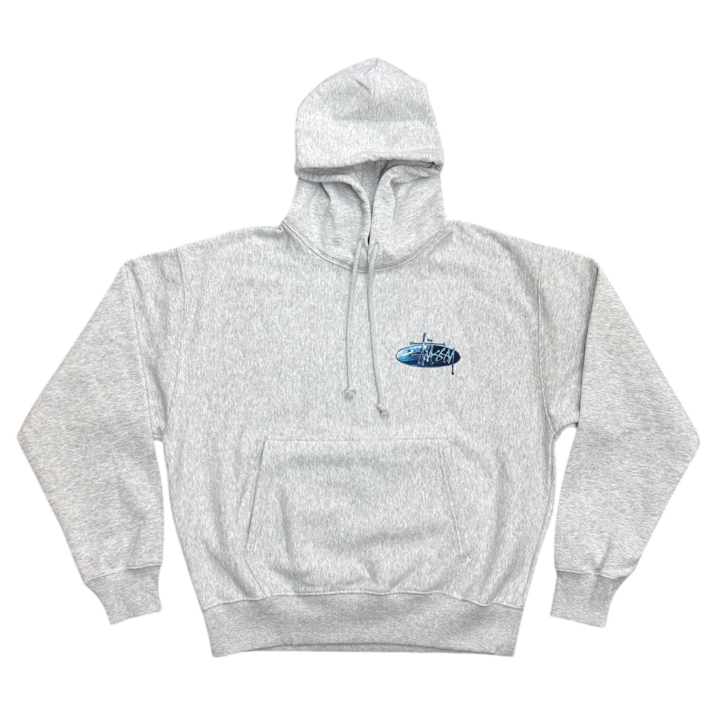 Stussy Wave Oval Pullover Hood- Ash