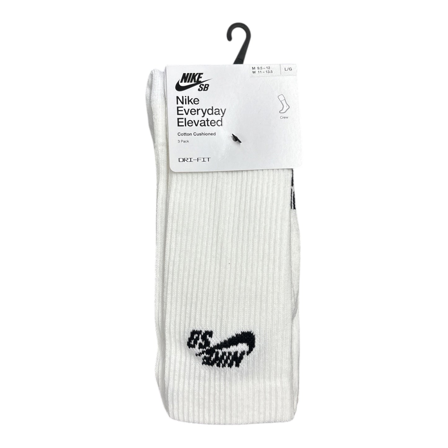 Nike SB Everyday Elevated Crew Socks Pack Of 3- White