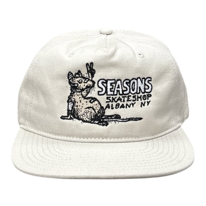 Seasons Rat Nylon Hat- Cream