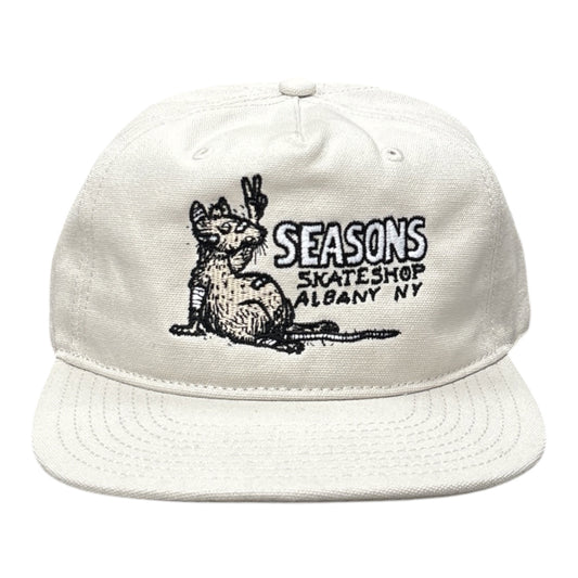 Seasons Rat Nylon Hat- Cream