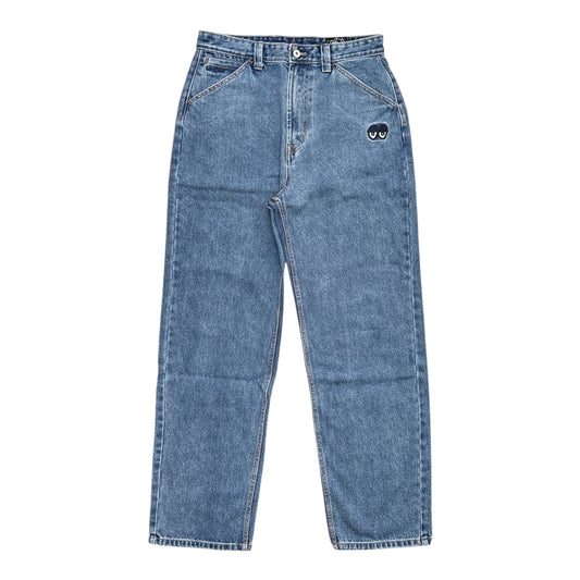 Krooked Eyes Denim Twill Pants- Medium Stonewash