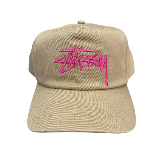 Stussy Mid Depth Big Stock Snapback- Khaki