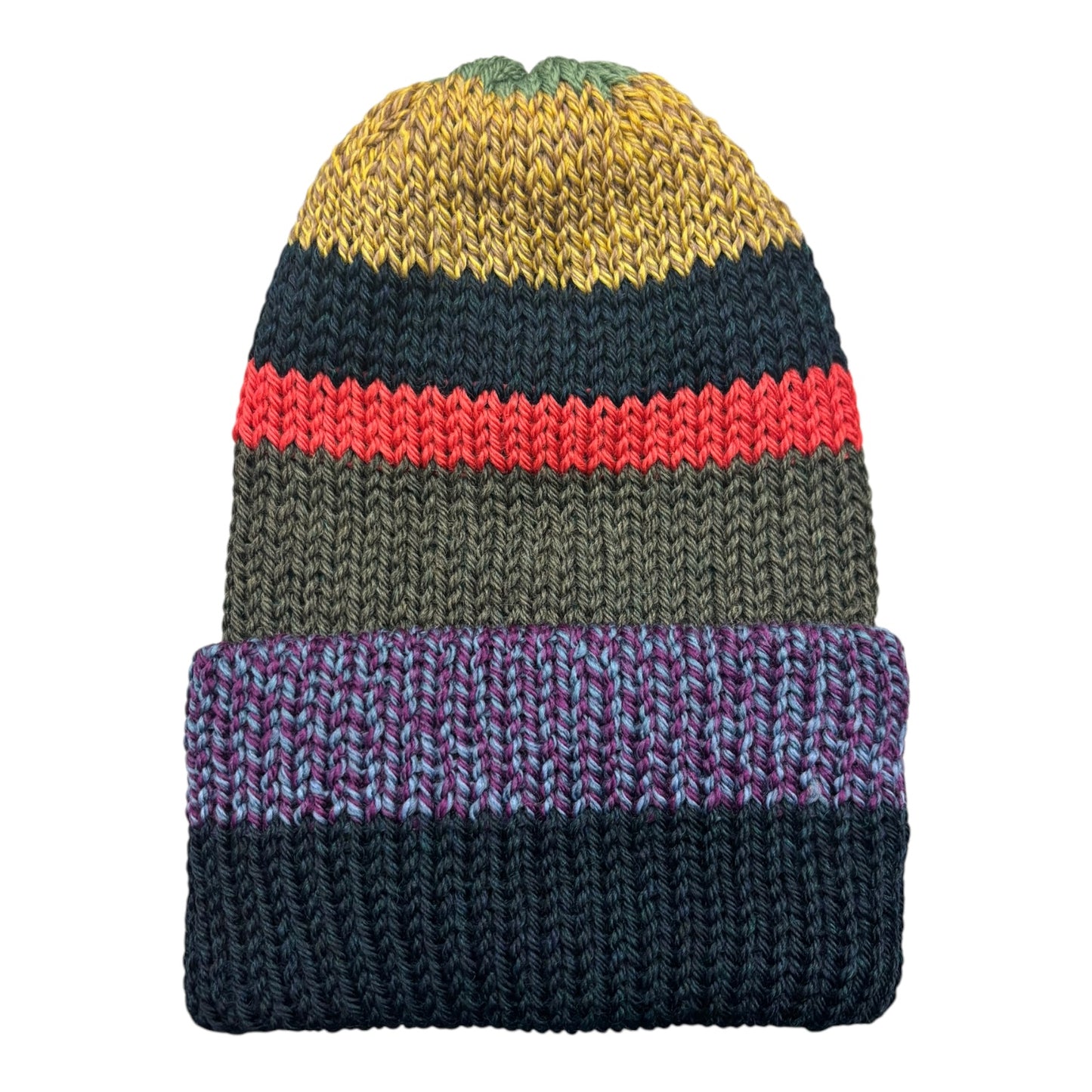 Chimney OG Fold Beanie- Blocks Multicolor FRONT