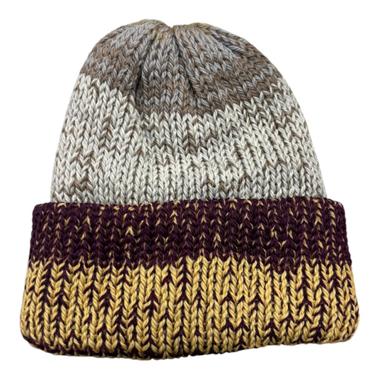 Chimney Short Stack Beanie- Mixtape Multicolor Tan FRONT