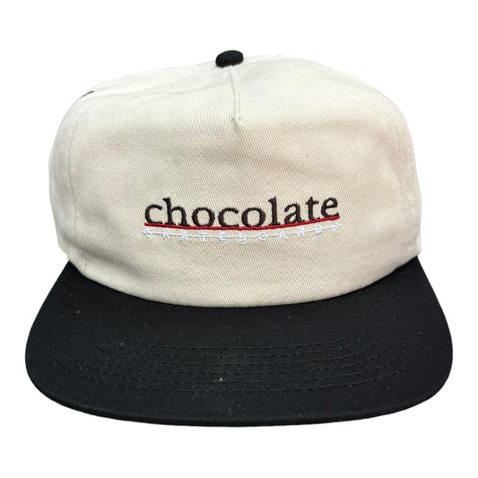 Chocolate Bar Hat- Cream/Black FRONT