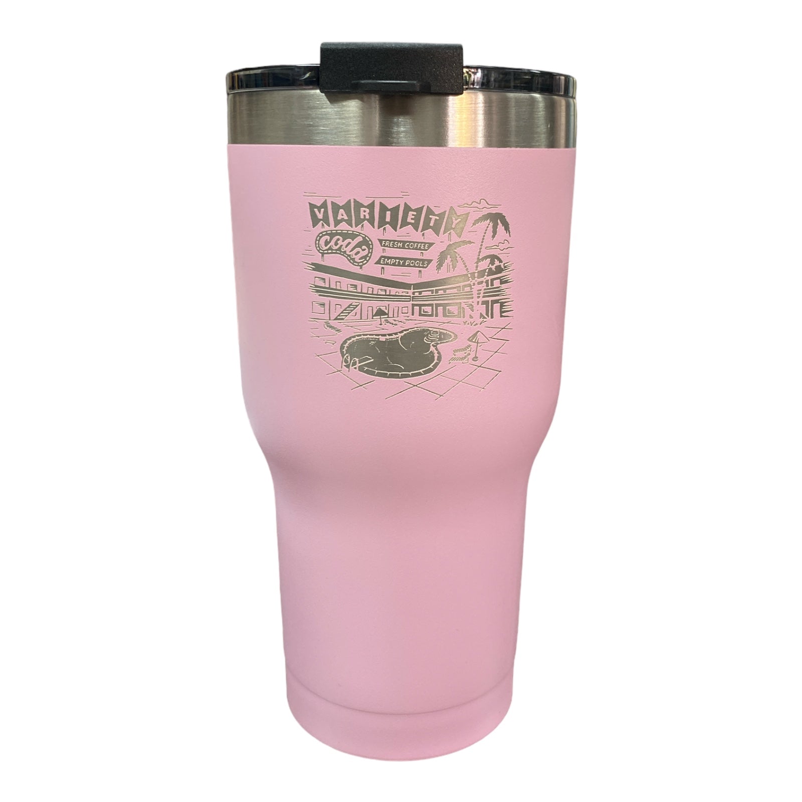 Coda Engraved Insulated Tumbler Pink FRONT