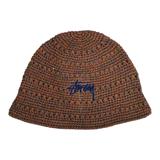 Stussy Hemp Stock Knit Bucket Hat- Multi Brown