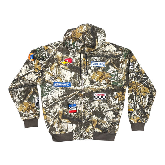 Cash Only Service Zip-Through Hood- Foliage Camo