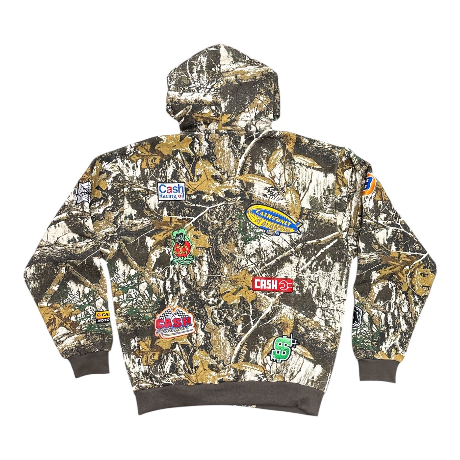 Cash Only Service Zip-Through Hood- Foliage Camo