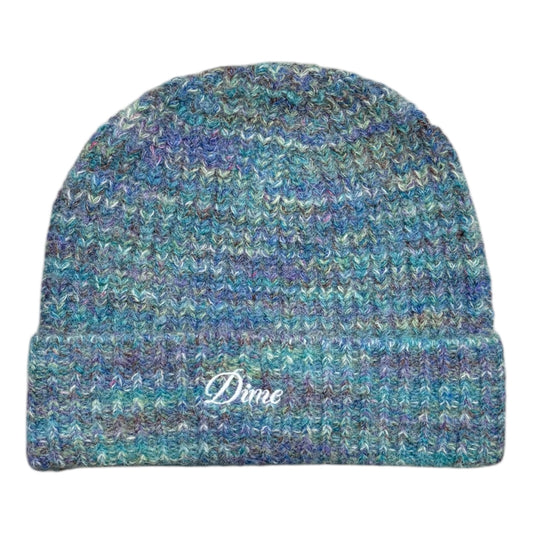 Dime Fuzzy Fold Beanie- Blue Multi