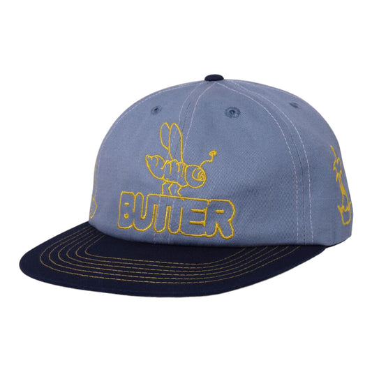 Butter Critter 6 Panel Hat- Sky/Navy