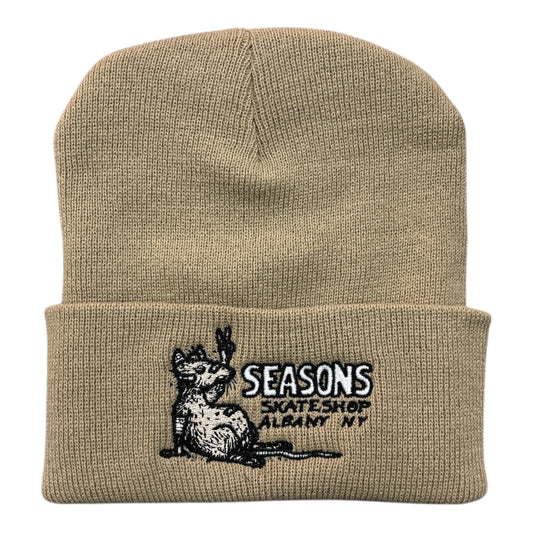 Seasons Rat Logo Beanie- Khaki