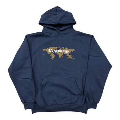 Cash Only Business Pullover Hoodie- Navy