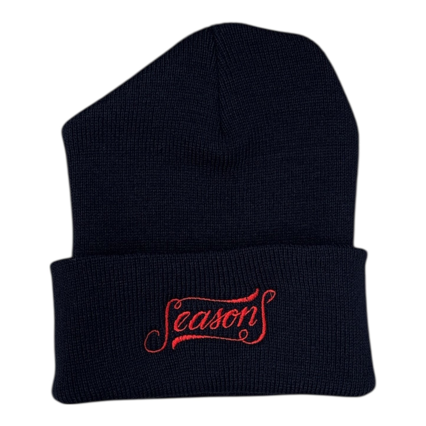 Seasons Dragonette Script Beanie- Navy