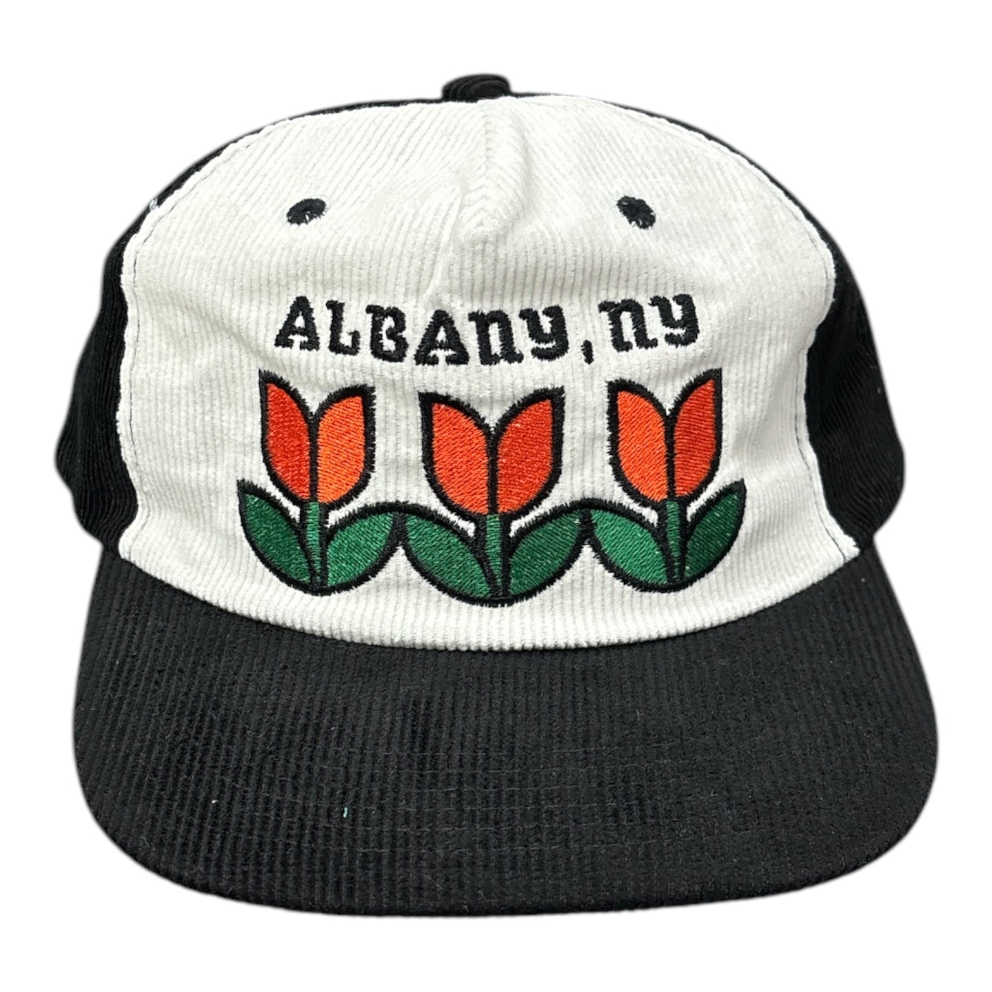 Hemstitch Mill Albany Tulips Hat- Black/White