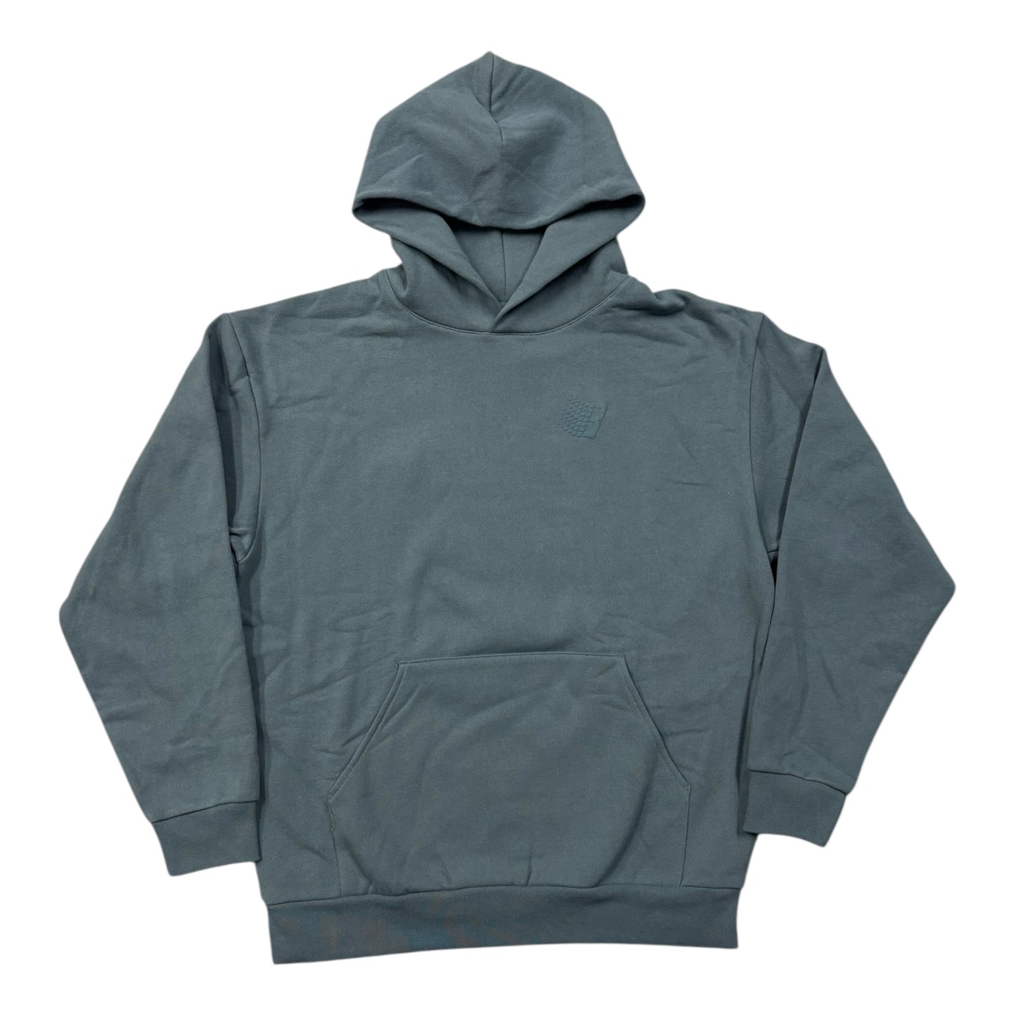 Bronze B Logo Puff Print Hoodie- Blue