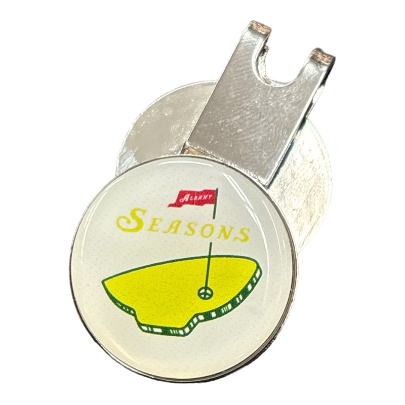 Gold Magnetic Golf Clip with Seasons NYS Egg Logo