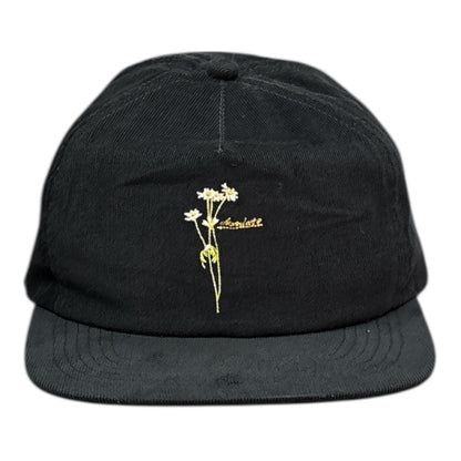Chocolate Stems Corduroy 5 Panel- Black