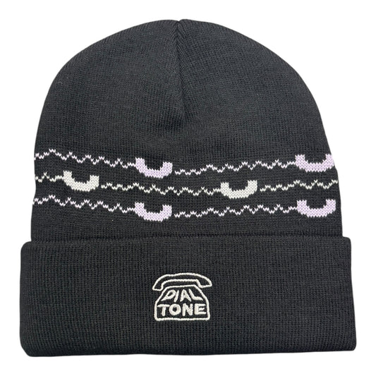 Dialtone Hotline Beanie- Black FRONT